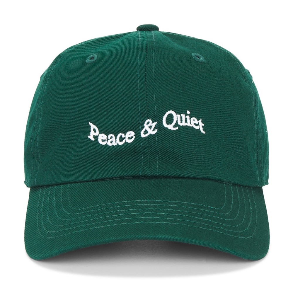 Peace & Quiet Green Baseball Cap